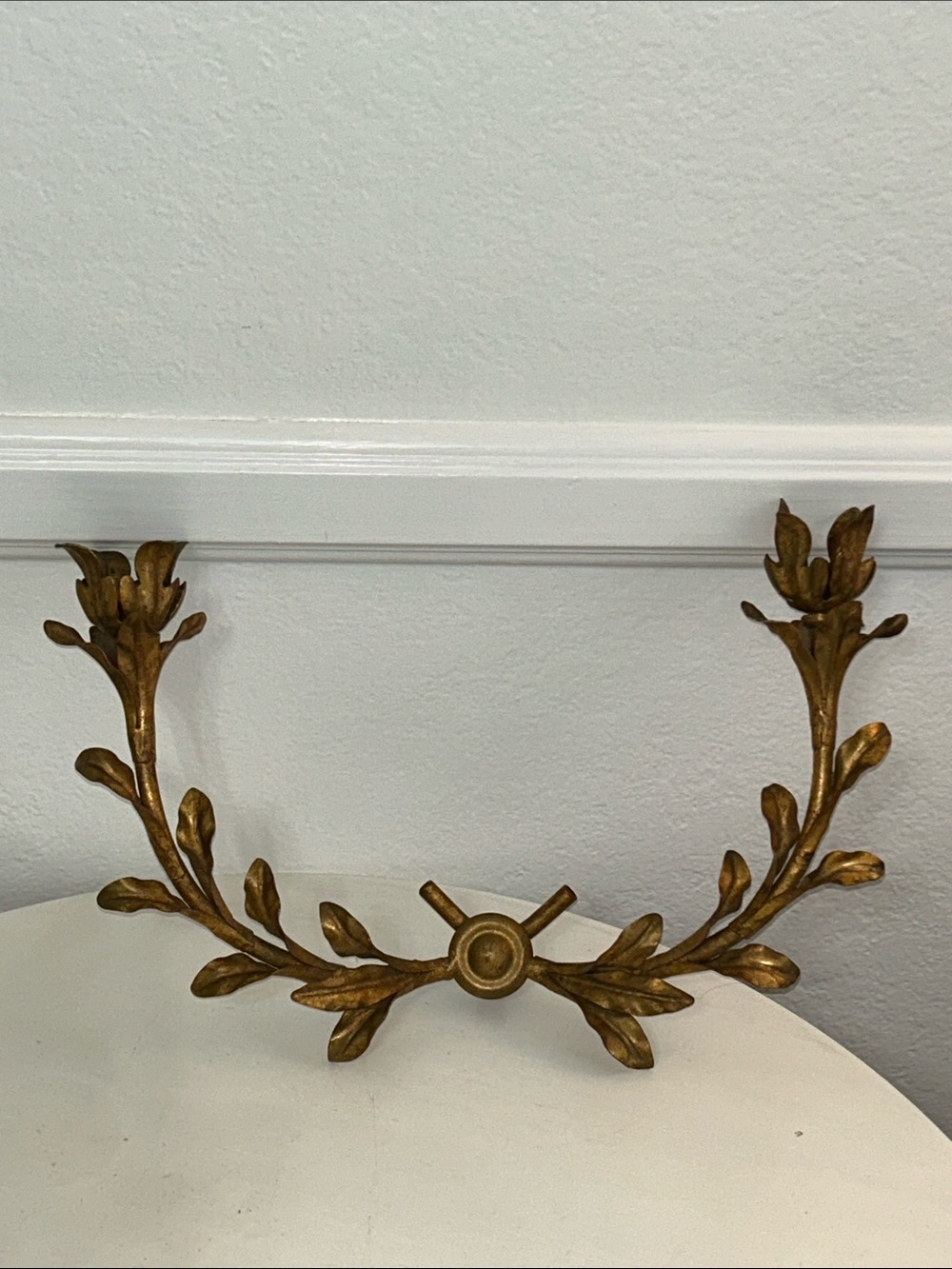 Vintage Salvaged Found French or Italian Metal Sconce Piece